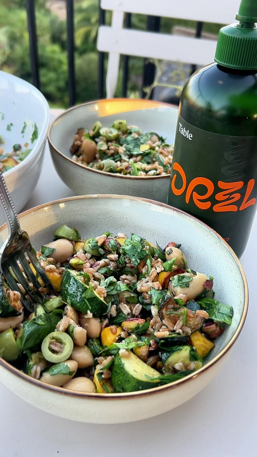 Courgette, Spelt & Butter Bean Salad