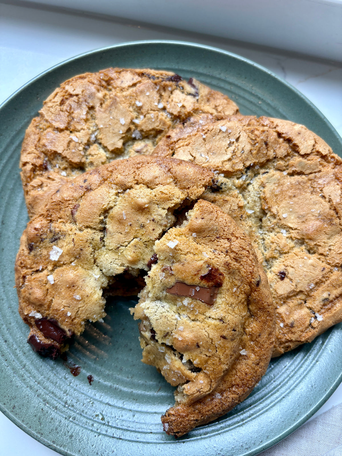Olive Oil, Chocolate & Sea Salt Hazelnut Cookies